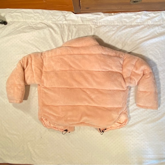 Light Before Dark Dark Pink Teddy Puffer Jacket Large - Picture 10 of 10